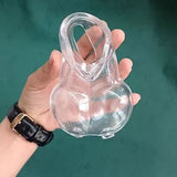 Male Scrotum Squeeze Ring Stretcher Penis Enhancer Delay Chastity Ball Cage BDSM