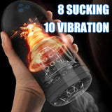 Vacuum sucking Male Masturbaters Cup Pussy Stroker Clear Sleeve Bullet head Sex