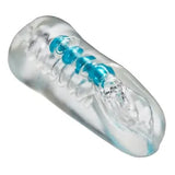 MALE STROKER CLOUD 9 DOUBLE ENDED VAGINA ANAL BEADED CLEAR PLEASURE SLEEVE