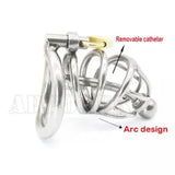 Metal Stainless Steel Chastity Belt Sleeve Is Arc-shaped Ring Lock Cage Device