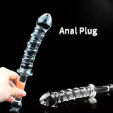 Crystlal Glass Anal Plug Dildo Massager G-spot Stimula