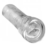 Clear Mouth Masturbator Deep Throat Stroker Soft Tight Firm Flexible TPE Sleeve