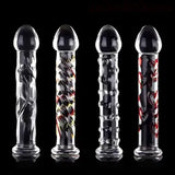 Glass Dildo With Crystal Anal Plug G Spot Adult Masturbation for Women Sex