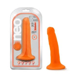 Blush Neo - 6 Inch Sensa Feel Soft Realistic Dual Density Dildo - Neon Orange