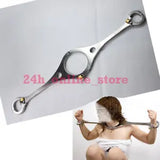 Heavy Stainless Steel Cangue Neck Ring Handcuff Wrist Restraint binding Pillory