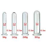 Crystal Glass Smooth Dildo Base 4 Sizes Anal Vagina Massager Sex