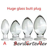 Huge Egg Dildo Crystal Glass Butt Plug Glass Vagina Ball Dila