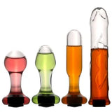 Hollow Glass Dildo Add Hot Ice Water Pyrex Anal Butt Massage Plug Penis Sex