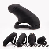 Realistic Skin Touch Chastity Cage Male Sissy Black Cage Lightweight Cage Lock