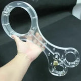 Bondage Lockabke Cangue Pillory Handcuffs Crystal/Stainless Steel Restraint Yoke