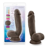 Blush - 8.5 Inch Long Realistic Dildo - Soft & Flexible - Dual Density - Brown