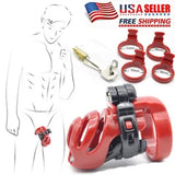 Male Chastity Cage Lock Device Resin Short Cage PA Piercing Spiked 4 Rings BDSM