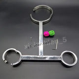 T Style Stainless Steel Neck-Wrist Handcuffs Body Pillory Restraints Shackle