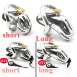 Stainless Steel Male Chastity Cage Device E-Stim Shock Ordinary Cages Lock BDSM