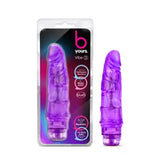 Blush B Yours - 7" Realistic Veined Multi Speed Vibrating Dildo - Clear Purple