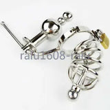 Male Chastity Device for Men Sleeve Lock Plugs Stainless Steel Chastity Cage