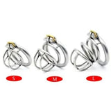 Male Adjustable Chastity Cage Belt Device Metal Ring Lock Restraint Bondage BDSM