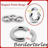 Metal Rings Magnet Clamp Male Chastity Device Ring Scrotum Delay Stretcher