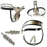 Stainless Steel Female Adjustable Chastity Belt Device Shield Design Plug BDSM