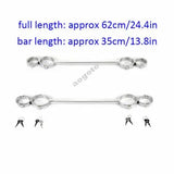 Stainless Steel Ankel Spreader Bar Hancuffs Pillory Wrist Cuffs Restraint Unisex