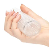 Clear Textured Penis Cock Stroker Sleeve Male Masturbation Masturbator Sex Toy