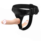 Dual Strap Realistic Double Ended Plugs For Woman Chastity Panties Removable