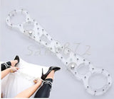 Clear Crystal Fixed Cangue Wrist Ankle Restraint Handcuffs Fetters Yoke Pillory