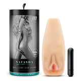 Blush M Elite Soft & Wet Natasha Realistic Ribbed Lubricating Vibrating Stroker