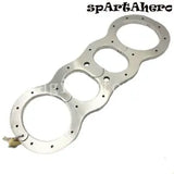 New Leg + Hand Cuffs Pillory Shackle Stainless Steel Straight Bar Restraints