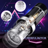 Telescopic Rotating Male-Masturbator-Cup Blowjob Automatic Handsfree Stroker toy