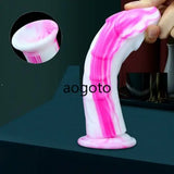 7.8In-Realistic-Silicone-Penis-Dildo-Dong-Sucker-Women-Masturbator-Sex-Toy