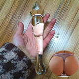 7.8 Inch Solid Glass Dildo Anal Butt Plug Women G-Spot Massager Wand Sex Toys