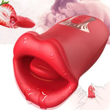 Rose Sucking Vibrator Oral Clit Licking Tongue G-Spot Nipple Stimulator Sex Toys