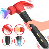 Hammer Vibrator Clit Sucking Nipple Stimulation Telescopic Dildo G-Spot Massager