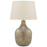 Signature Design by Ashley Mari Glass Table Lamp in Gray and Gold