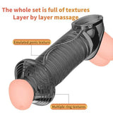 Penis-Sheath-Extender-Sleeve-Male Cock Enlarger-Balls Scrotum Stretcher-Enhancer