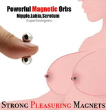 3 Pairs Nipple Clamps Ball Clips Magnetic Orbs Clitoris Bondage Metal Sex Toys