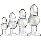 GLASS CRYSTAL BEADS ANAL BUTT PLUG G SPOT DILDO MASSAGER SEX TOYS FOR WOMEN/MEN