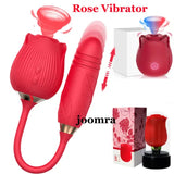 Rose Vibrator Clitoris Sucker Nipple Sex Toys for Women Thrusting Masturbator US