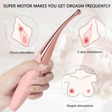 Vibrating Orgasm Dildo G-Spot Clit Massager Nipples Vibrator Sex Toys for Women