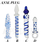 G-spot Backdoor Stimulation Massager Crystal Dildo Glass Anal Plug Sex Toys