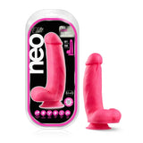 Blush Neo Elite 7''Sculpted Satin Smooth Silicone Dual Density Realistic  Dildo