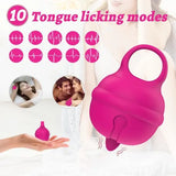 Tougue Licking Clit Vibrator G-Spot Multispeed Dildo Women Nipple Vagina Massage