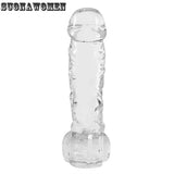 Realistic Crystal Dildo Thicken Anal Dildo Transparent Big Dildo Glass.Sex Toys