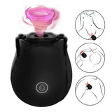 Rose Clit Sucking Vibrator G-spot Oral Sucker Nipples Massager Sex Toy for Women