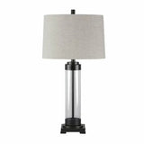 Ashley Furniture Talar Glass Table Lamp in Bronze