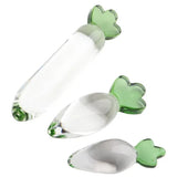 3 Sizes Masturbation Anal Plug Fruit Vegetable Sex Toy Radish Crystal Glass