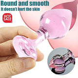 Anal Dildo Butt Plug Glass Vagina Massager G-spot Stimulator Sex Toys Unisex 1pc