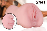 3IN1 Male Masturbaters Realistic Pocket Pussy 3D Vagina Anal Sex Toys for Men