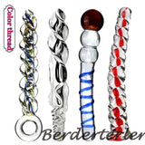 4 Styles Threaded Glass Anal Buttplug Vaginal Stimulator Anal Dildo Glass Dildo